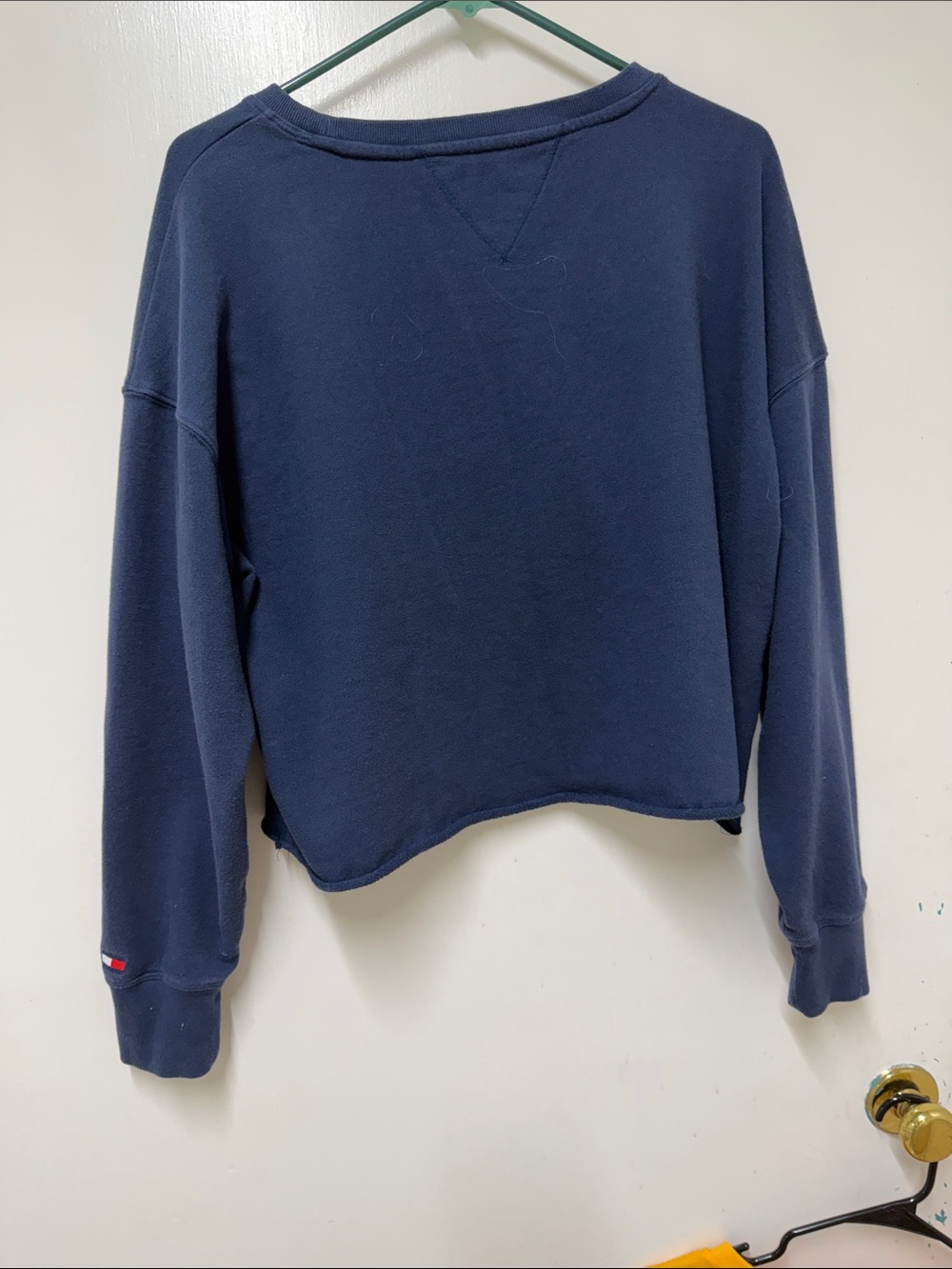 Tommy Hilfiger Navy Pullover Sweatshirt with Contrast Logo - Picture 2 of 6